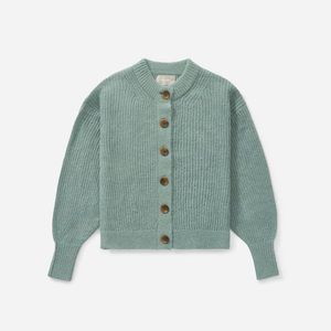 EVERLANE Cropped Alpaca Cardigan - POMONA GREEN